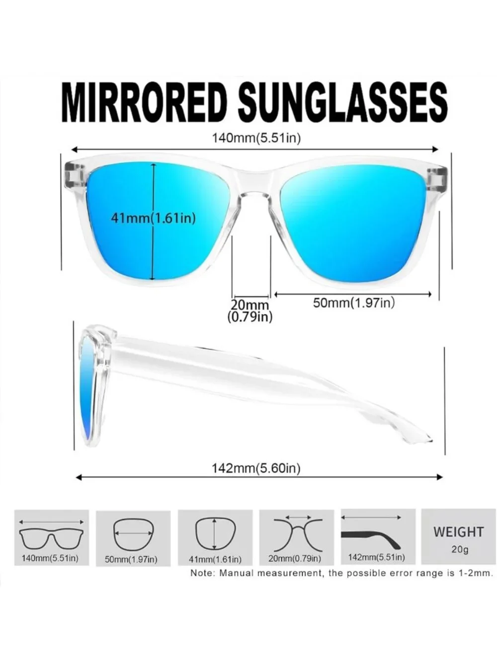 Stylish Polarized Sunglasses for Men & Women - UV400 Classic Square Fashion
